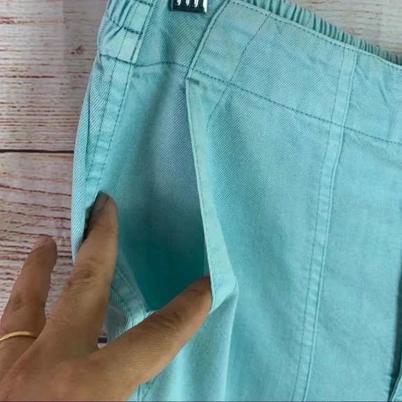 Crew Zip Up Sea Side Pants Mint Green Elastic Waist Slim Straight Leg - Picture 4 of 12